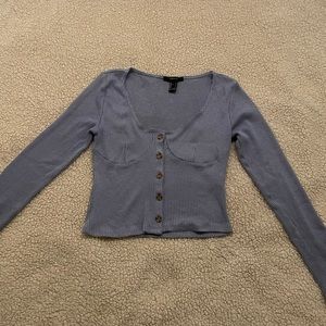 blue button down blouse :D